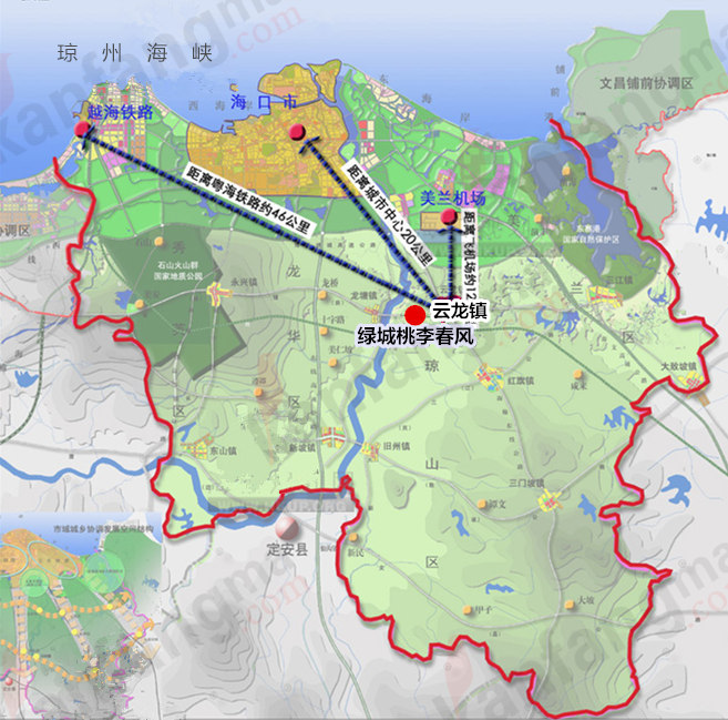 海口绿城桃李春风位于琼山区云龙镇丽江路111号,距离海口市中心约24