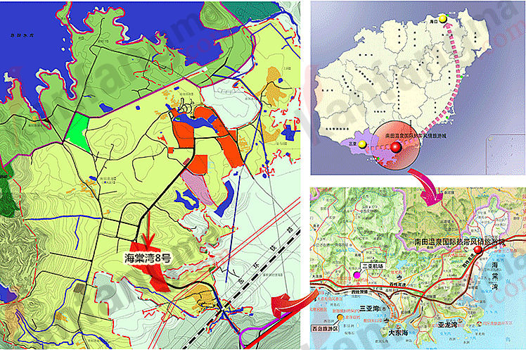 三亚南田温泉国际热带风情旅游城,该片区根据规划,将以海棠湾"国家